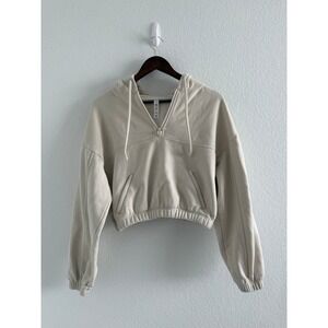 ALO Yoga | Tops | Alo Black Cropped 4 Zip Alumni Pullover | Poshmark